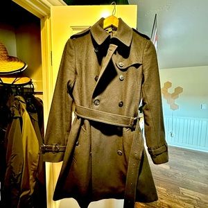 Women’s Burberry Wool Trench Coat - Size 8